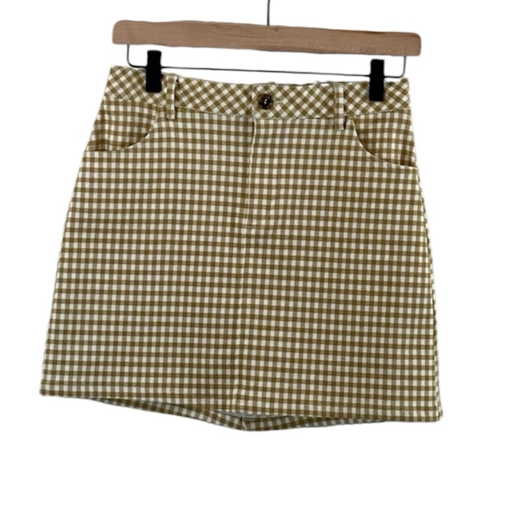 2 Star Plaid Mini Skirt - Women's Size Medium